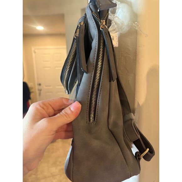 Violet Ray Women's Kendall Backpack, Grey NEW - Picture 8 of 9